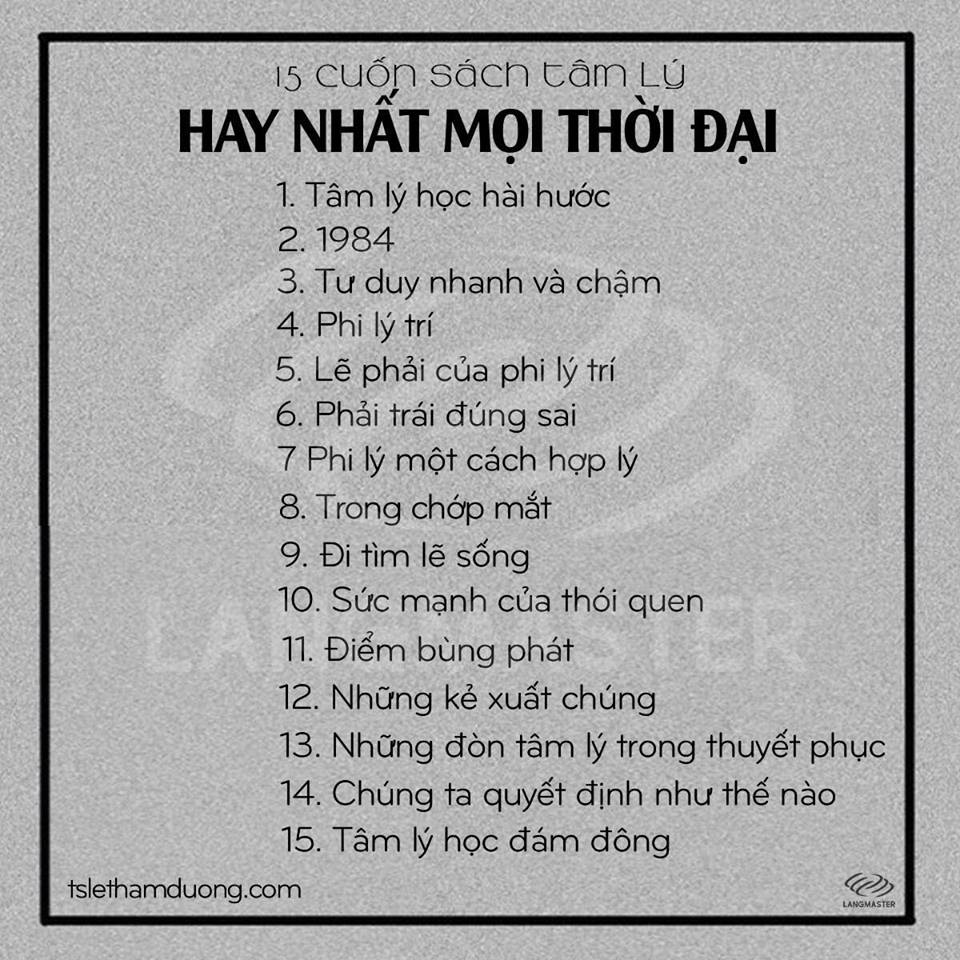 15 Cuốn sách Tâm lý hay nhất mọi thời đại