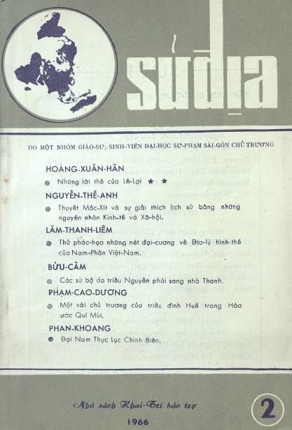 Tập San Sử Địa Tập 2 - Giáo Sư Sinh Viên Đại Học Sư Phạm Sài Gòn