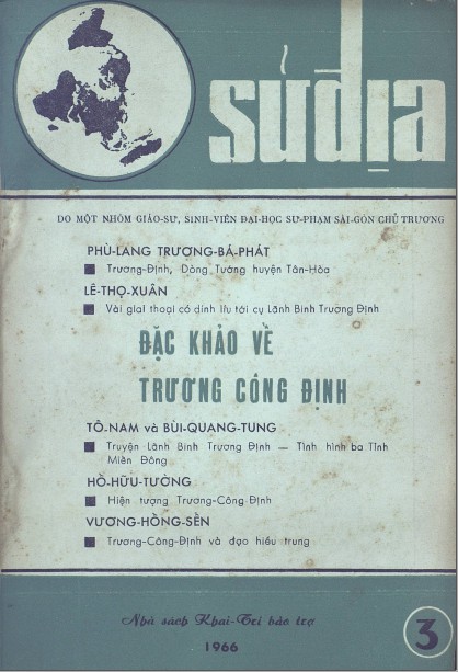 Tập San Sử Địa Tập 3: Đặc Khảo Về Trương Công Định - Giáo Sư Sinh Viên Đại Học Sư Phạm Sài Gòn