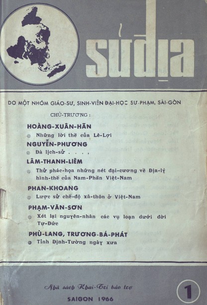 Tập San Sử Địa Tập 1 - Giáo Sư Sinh Viên Đại Học Sư Phạm Sài Gòn