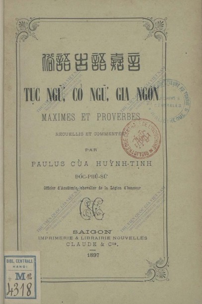 Tục Ngữ, Cổ Ngữ, Gia Ngôn - Paulus Của