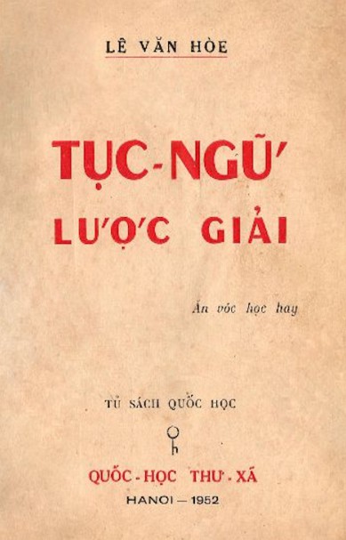 Tục Ngữ Lược Giải Quyển 1 - Lê Văn Hòe