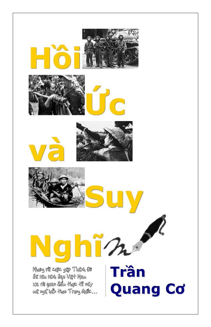 Hồi Ức Và Suy Nghĩ - Trần Quang Cơ