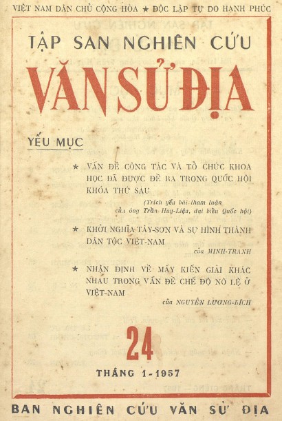 Tập San Nghiên Cứu Văn Sử Địa Tập 24 - Nhiều Tác Giả