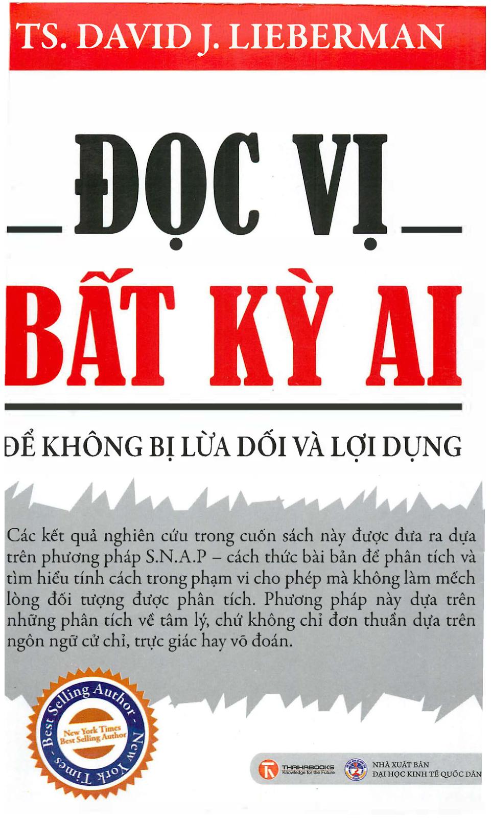 Đọc Vị Bất Kỳ Ai - David J. Lieberman